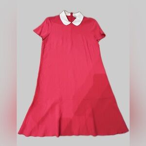 Authentic RED Valentino red Dress with White Collar
